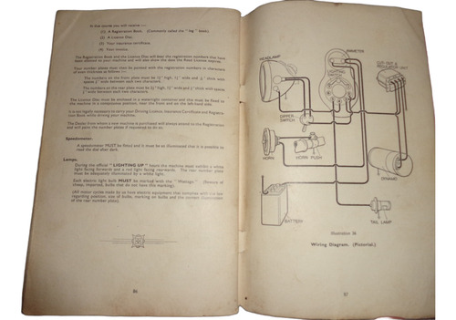 Matchless 350/500 1946 Libro Manual De Instrucciones (Usado)