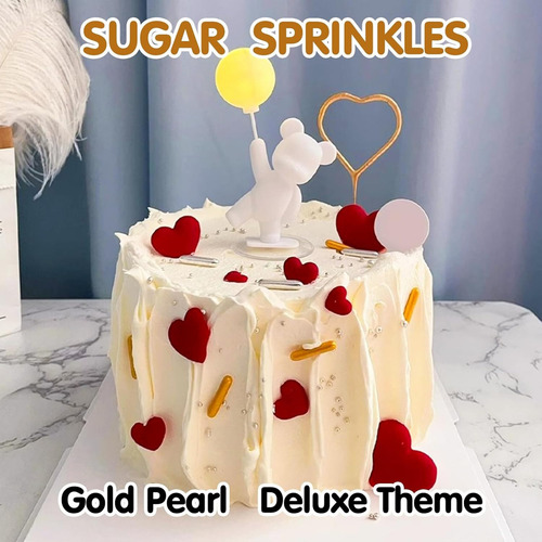 Sprinkles Perlas & Rod Oro Metalicos De Azucar 1kg
