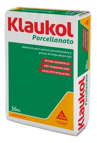 Klaukol Porcelanato Pegamento Impermeable Fluido X 30 Kg