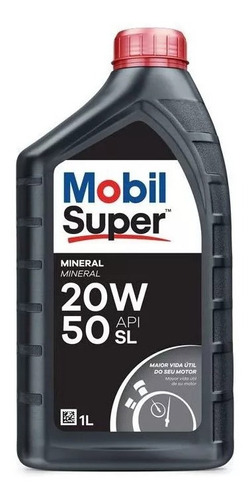Óleo Mobil 20w50 Sl Super Original Mineral 1 Litro