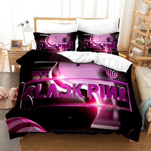 Juego De Cama Blackpink Quilt Cover Queen Size