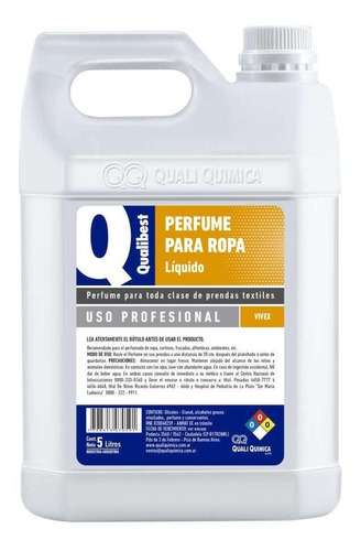 Perfume Liquido Para Ropa X 5 Litros Qualibest