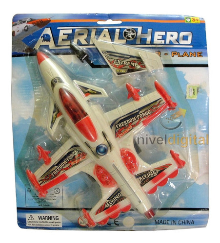 Avion Juguete Fricción 25cm Largo Hero Niño Blister Deterior