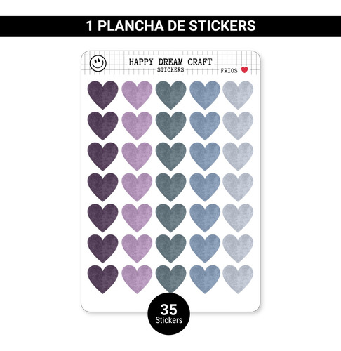 Stickers Vintage Para Scrapbook Journaling Corazón Frios X35