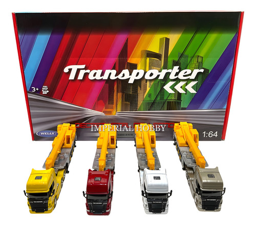 Scania V8 R730 Grua - Nuevo Sin Caja - A Camion Welly 1/64 Amarillo