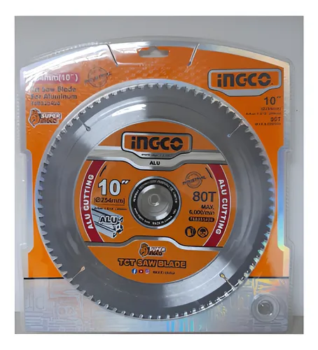 Disco De Corte Ingco Tsb325428 254mm 10 /80t Color Plateado