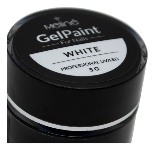 Meline Gel Paint Esmalte Semipermanente Uñas White Uv Led 5g