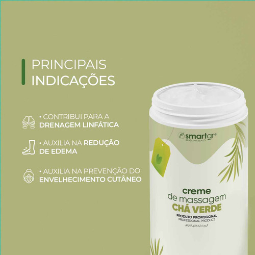 Creme De Massagem Chá Verde 1 Kg Smart Gr
