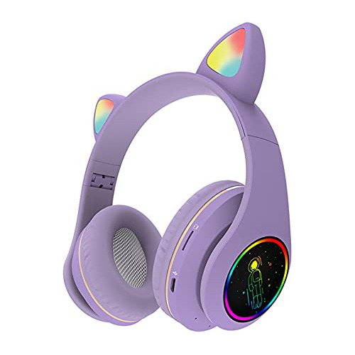 Auriculares Para Oídos De Gato, Kawaii Led Iluminar Dv77q