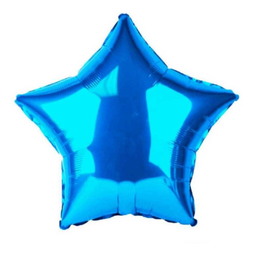 Globos Metalizados Forma Estrella Color Azul 22 Cm X 2 Unid