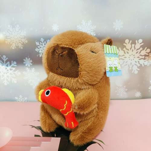Peluche Juguete Capibara Carpincho Suave Varios Modelos 25cm Marrón Pescadito