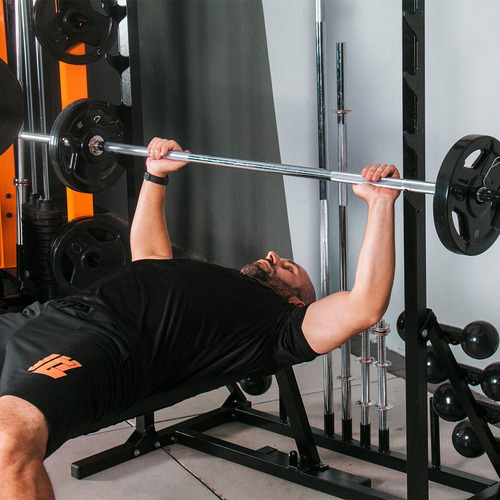 Barra Reta Maciça 1,20m Rosqueável P/ Academia E Musculação Cor Cromado