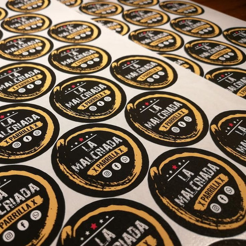 Etiquetas Calcomanías Vinil Personalizadas 4cm 150pz Circulo Blanco A Elegir