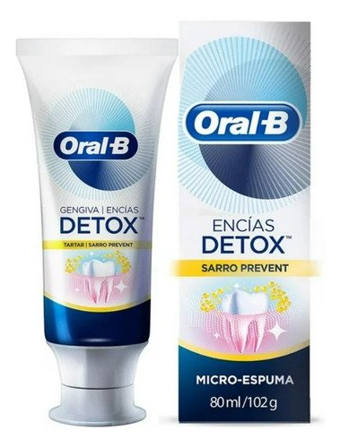 Pasta Dental Oral-b EncĂas Detox Sarro Prevent 80ml - 12 Pzs