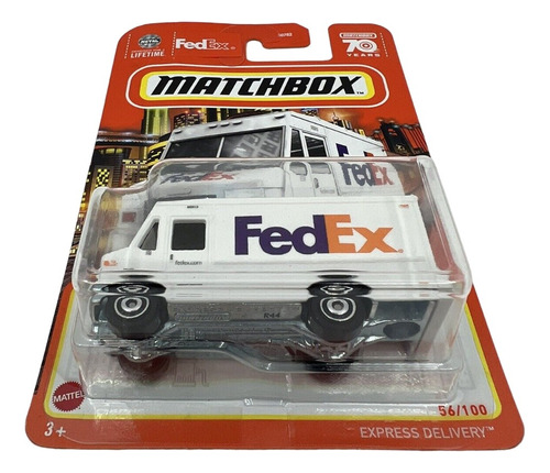 Matchbox Camion Fedex Truck Escala  1:64 56/100 70 Años