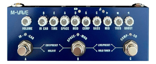Pedal De Efecto M-vave Cube-baby Bass Azul