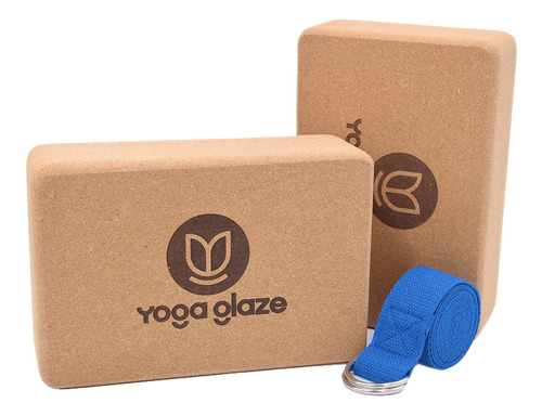 Yogaglaze Juego Bloque Corcho Para Yoga 2 1 Correa Euipo