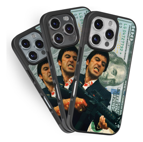 Funda Tony Montana Caracortada Scarface Dolar 100 Dolares 2 Negro Motorola Edge 50 Fusion