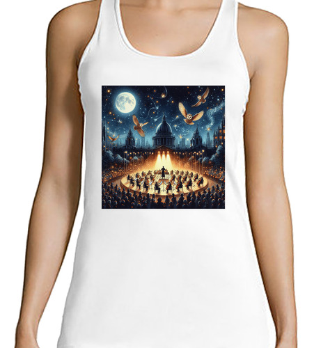 Musculosa Mujer Concierto Nocturno Buhos Musica Recital M4