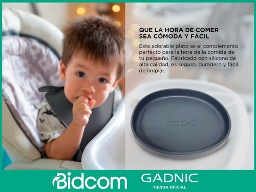 Plato 100% Silicona Resistente Para Bebes Apto Microondas