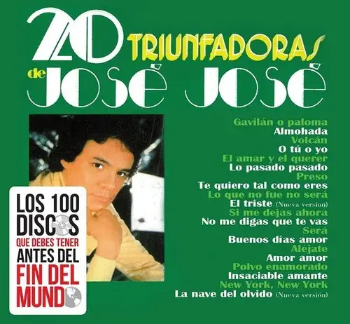 CD JosĂ© JosĂ©: 20 Triunfadoras de Balada, Ălbum con 20 Canciones