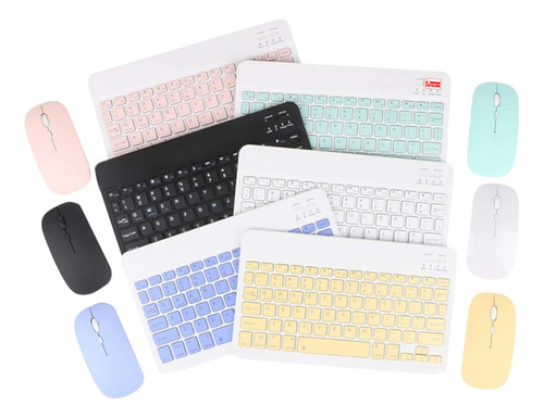 Kit Mini Teclado Bluetooth Recargable Mouse Yelandar - Cc