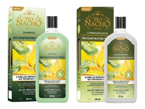 Tio Nacho Reconstrutor Total Kit Shampoo Condicionador 415ml