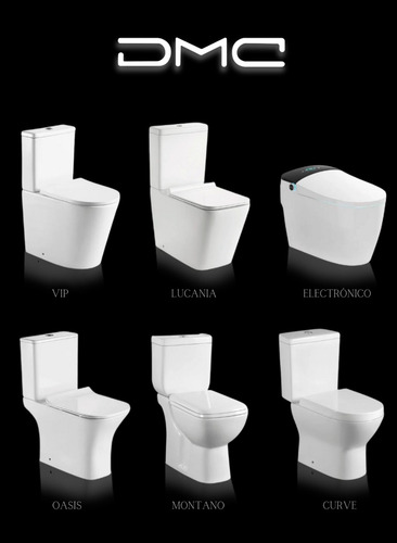 Juego Water Inodoro Con Mochila Y Bidet Lucania Dmc Con Tapa