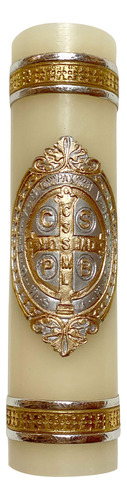 Medalla Enmarcada San Benito Vela Unica Cirio Proteccion
