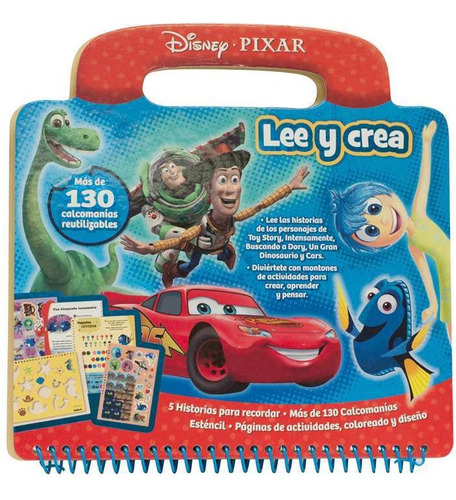 Libro De Actividades Con Stickers:  Disney Pixar, Lee Y Crea