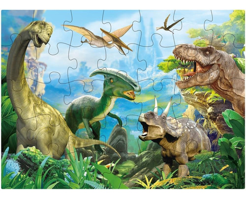 Rompecabezas De Dinosaurio Para Niños De 3 A 5 Años De Edad,