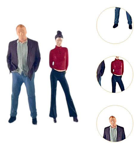 Conjunto De Figuras En Miniatura Para Hombre Y Mujer, Rojo