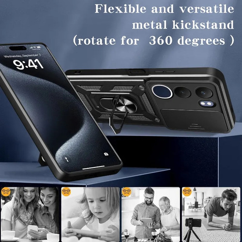 Funda Vivo Y19s Protector Carcasa Uso Rudo Reforzado Anillo