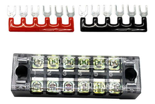 600v 15a 6 Posición Bloque Terminal De Doble Filas - Screw