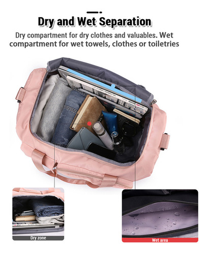 Bolsa De Gimnasio Para Zapatos De Fin De Semana Con Comparti
