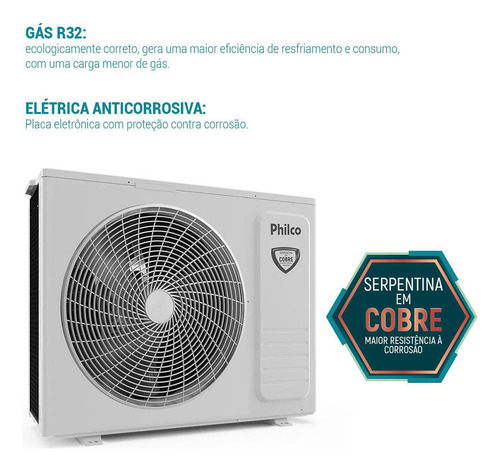 Ar Condicionado Hiwall Philco Inverter Pac18fb 18k Frio Cor Branco