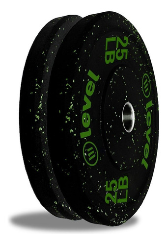 Par Disco Olímpico Bumper 25 Lbs Hi Temp Levelfitness 2 Pz