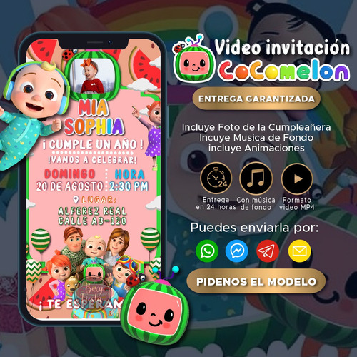 Video Invitación Cocomelon