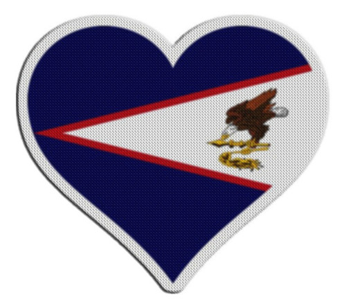 Parche Bandera Corazon Samoa Americana