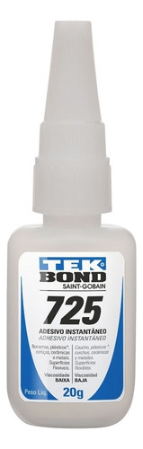 Pegamento líquido Tekbond Instant Glue 20G 725 DE BAJA VISCOSIDAD