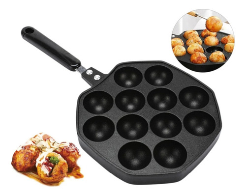 Panela Antiaderente Para Grelhar Takoyaki Para Assar E