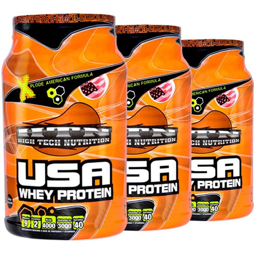 3 Usa Whey Protein 945 Grs Htn Suero Lacteo Glutamina Bcaa