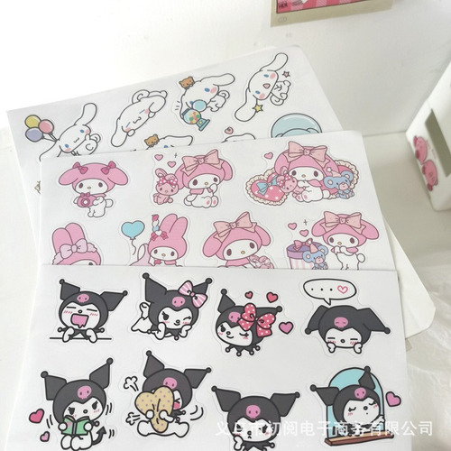 Stickers My Melody Cinnamoroll Kuromi Hello Kitty Importados