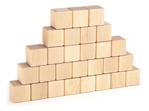 Cubos De Madera 6cm X 6cm X75/unidades Lijados Cepillados Marrón Claro