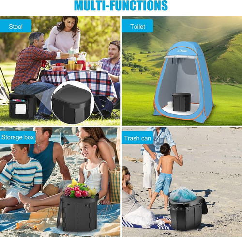 Inodoro Portatil Camping Plegable Senderismo Viaje Acampar
