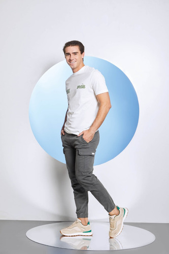 Tenis Casuales Flexi De Hombre Estilo 420702 Color Beige