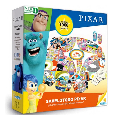Juego De Caja Sabelotodo Pixar Juego De Mesa