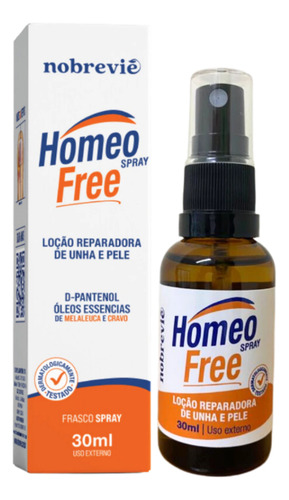 Homeofree Regenerador Fortalecedor De Unha Pele 30ml - Spray