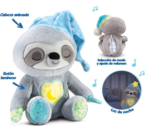 Imagen 2 de 4 de Peluche Para Bebe Perezoso Nanas Para Dormir