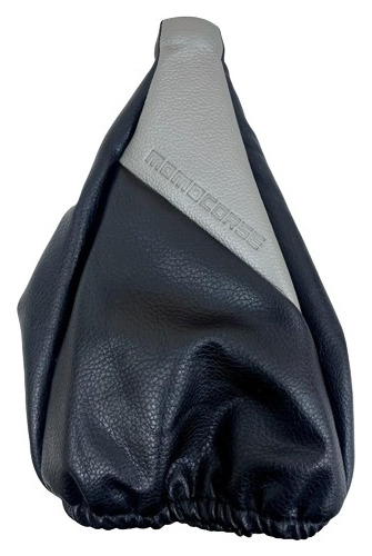 Forro De Cuero Para Palanca De Cambios Momo Ultra Negro/gris